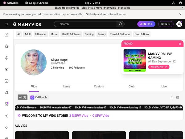 $1 Manyvids.com Trial Offer
