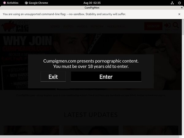 Cum Pig Men Login Codes