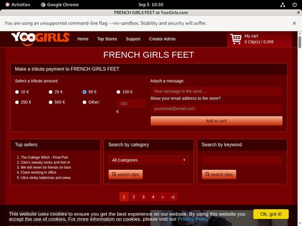FRENCH GIRLS FEET Discount Signup
