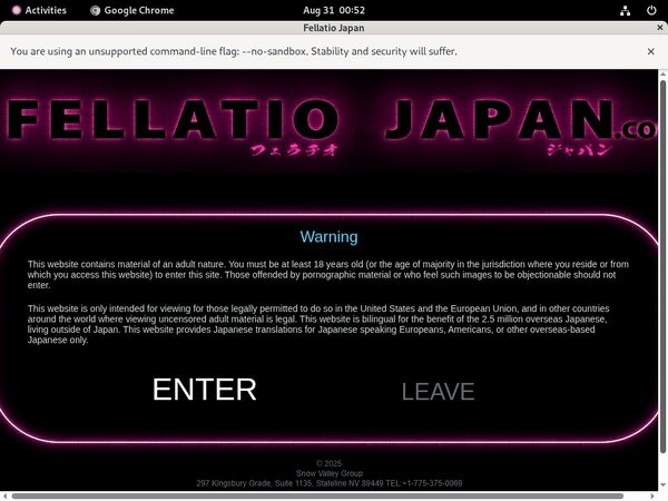 Fellatio Japan Trial Membership $1