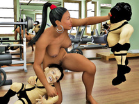 Femdom 3D cunnilingus