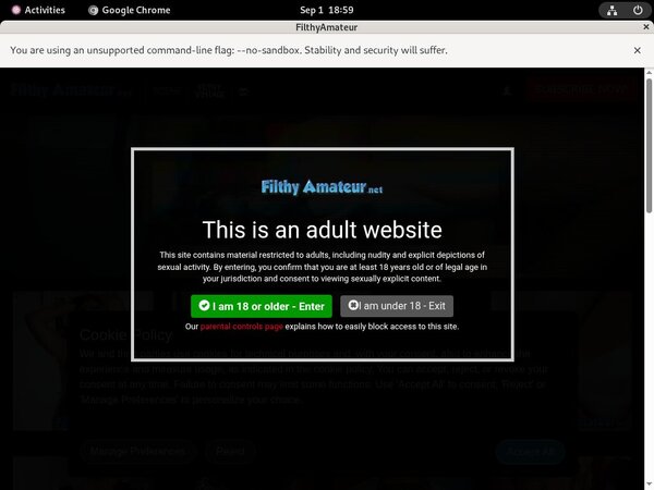 Filthy Amateur One Year