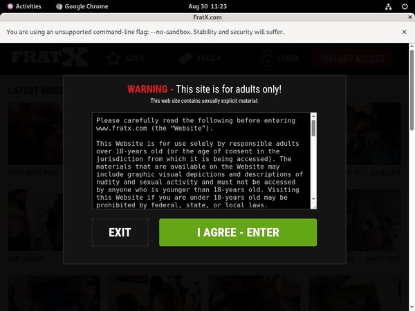 Fraternityx Signup Page