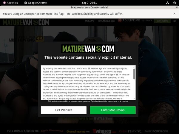 Free Maturevan.com Login