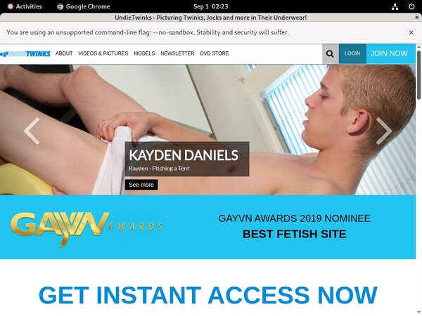 Free Undie Twinks Trial