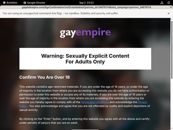 Gay Empire Unlimited Benutzername