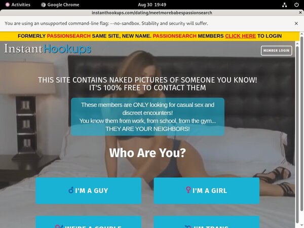 Get Free Instant Hookups Passwords