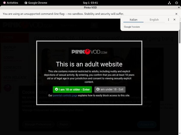 Pink O VOD Buy Credits