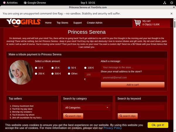 Princess Serena Password Hack