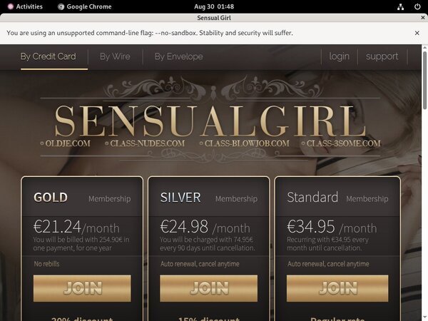 Sensualgirl.com Trial Membership Offer