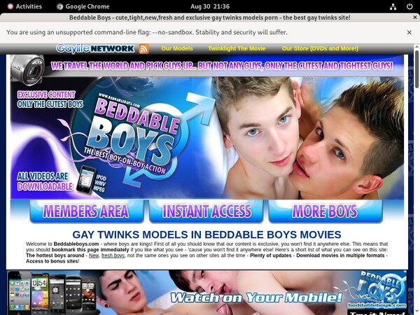 Signup Beddableboys Paypal