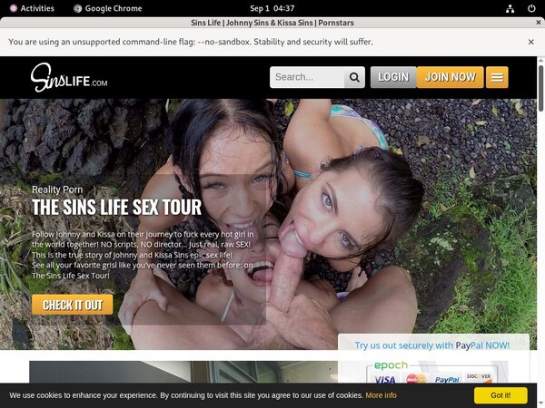 Sins Life Password Account