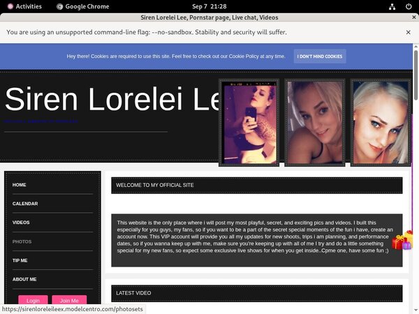 Sirenloreleileex.modelcentro.com Join Anonymously