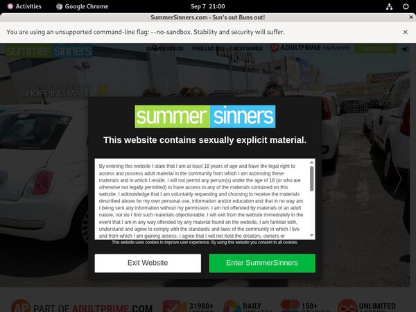 Summersinners.com Discount Rate